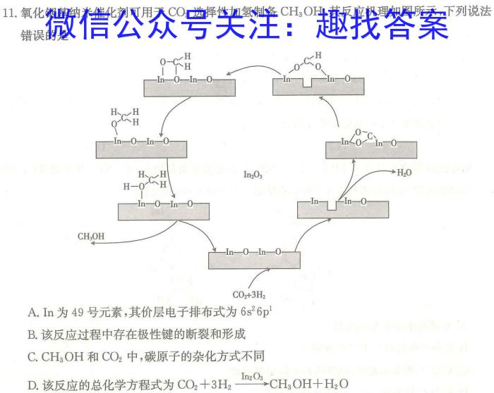 文博志鸿 2023年河北省初中毕业生升学文化课模拟考试(预测二)化学