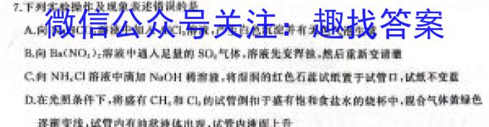 2023年湖北大联考高一年级4月期中联考（23-376A）化学