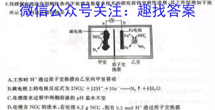 衡水金卷先享题信息卷2023答案 福建版三化学