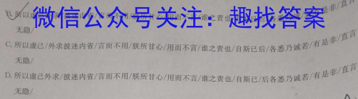 炎德英才大联考 湖南师大附中2023届模拟试卷(二)语文