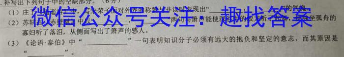2023年普通高等学校招生全国统一考试·专家猜题卷(四)语文