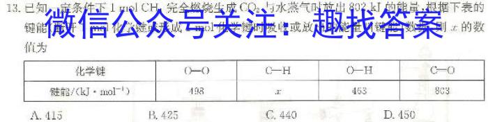 衡水金卷先享题信息卷2023答案 广东版四化学