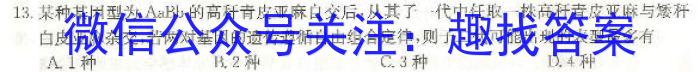 河北省邢台市卓越联盟2023年高二下学期四月联考生物