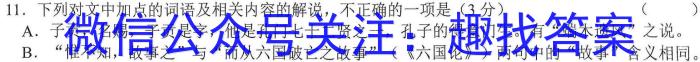 2022~2023学年高一下学期期中联合考试(23-411A)语文