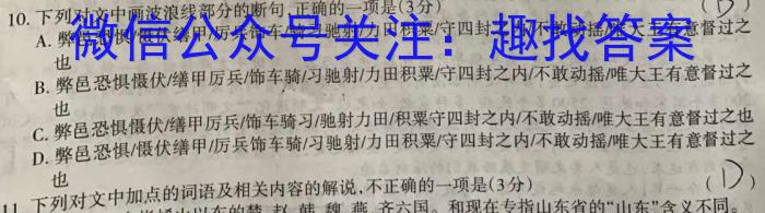 江西省永修县2023初中教学质量阶段性诊断（平台搜索：赣北学考联盟）语文