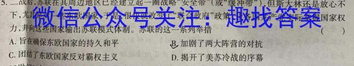 炎德英才大联考 湖南师大附中2023届模拟试卷(二)历史