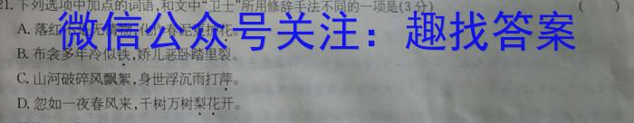 山西省2023届九年级第七次阶段性测试(R-PGZX G SHX)语文