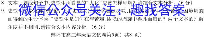 2023年普通高等学校招生全国统一考试 高考仿真冲刺押题卷(六)语文