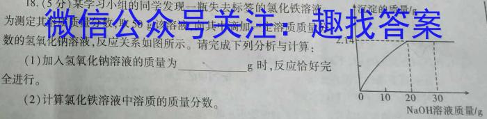 安徽省2022-2023学年九年级第二次模拟考试化学