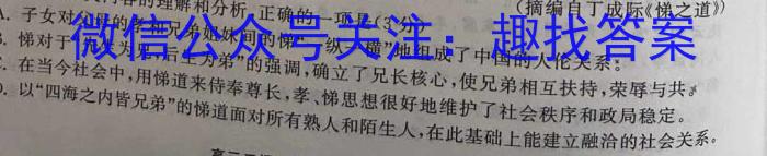 百校联赢·2023年安徽名校过程性评价二语文