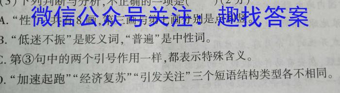 2023年江西省高二年级联合调研考试（5月）语文