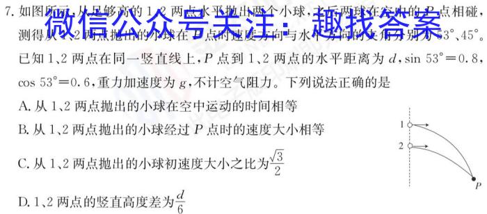 2023年普通高等学校招生全国统一考试仿真模拟卷(T8联盟)(八)q物理