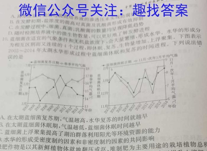 皖智教育 安徽第一卷·省城名校2023年中考最后三模(一)生物