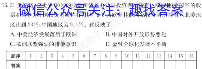 河北省卓越县中联盟2023年高二4月联考历史