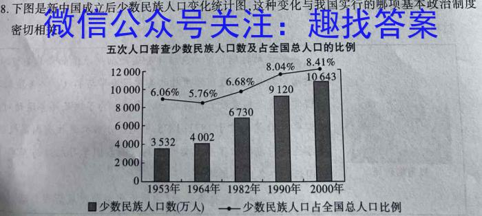 安徽第一卷·2022-2023学年安徽省七年级下学期阶段性质量监测(六)历史