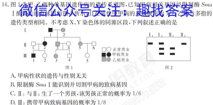 [上饶二模]江西省上绕市2023届高三第二次高考模拟考试生物