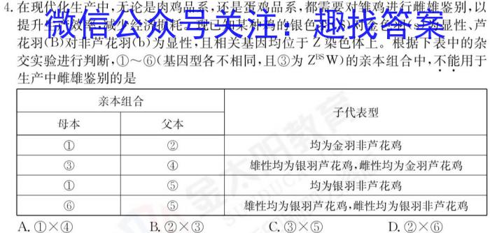 2023考前信息卷·第七辑 重点中学、教育强区 考前猜题信息卷(三)生物