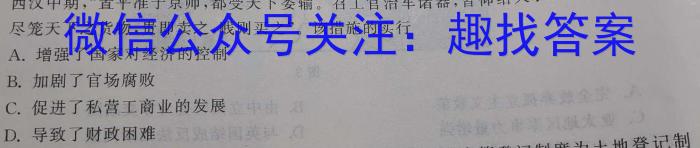 河南省2023年新野县九年级第一次模拟考试（23-CZ123c）历史