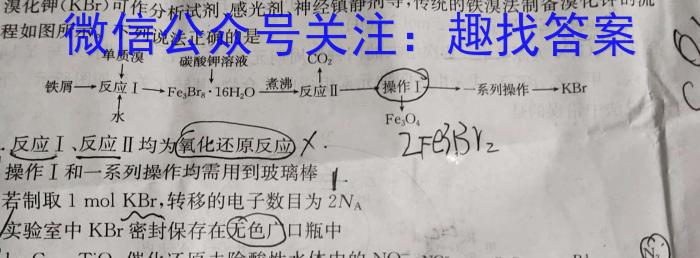 2023年陕西省普通高中学业水平考试全真模拟(二)化学