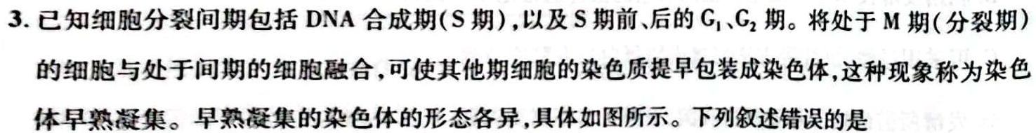 023届内蒙古高三考试4月联考(标识♨)生物试题及答案"