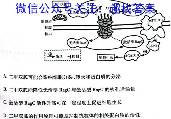 掌控中考 2023年河北省初中毕业生升学文化课模拟考试(二)生物