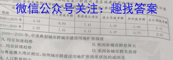 紫阳中学2022~2023学年高二第二学期期中考试(3398B)地.理