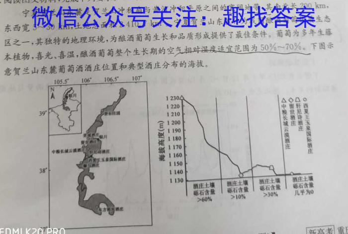 2022~2023学年高二下学期期中联合考试(23-411B)地.理