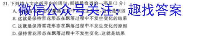 河南省2023年春期高中一年级期中质量评估语文