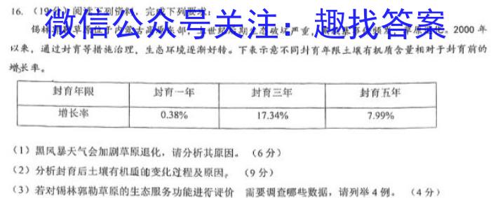 北斗联盟2022学年第二学期高二期中联考地.理