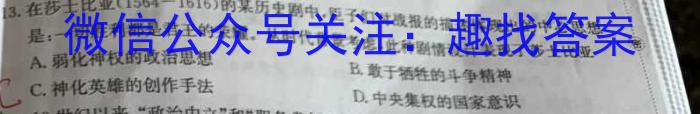 安徽省利辛县2023年九年级4月联考历史