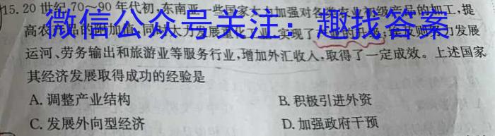 安徽省利辛县2023年九年级4月联考历史