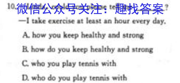 师大名师金卷2023年陕西省初中学业水平考试（二）英语