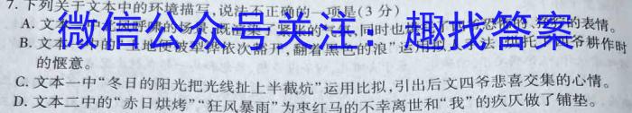 一步之遥 2023年河北省初中毕业生升学文化课考试模拟考试(五)语文