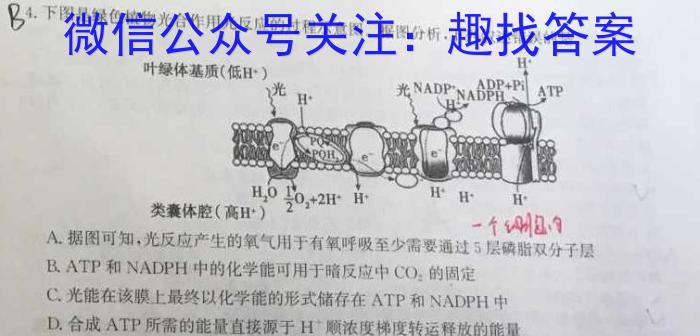 2023届衡水金卷先享题压轴卷答案 老高考(JJ)一生物