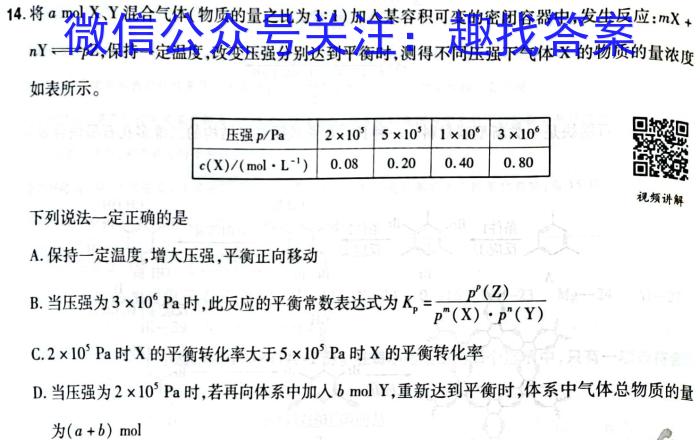 河北省2022-2023学年度第二学期高一年级4月份月考(231549Z)化学