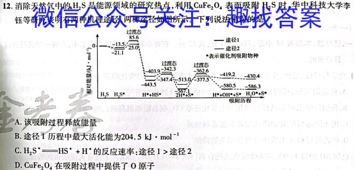 青桐鸣高考冲刺 2023年普通高等学校招生全国统一考试押题卷(二)化学