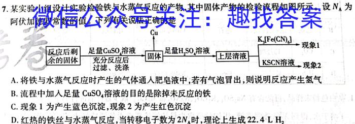 智慧上进·2023年高一年级下学期期中调研测试化学