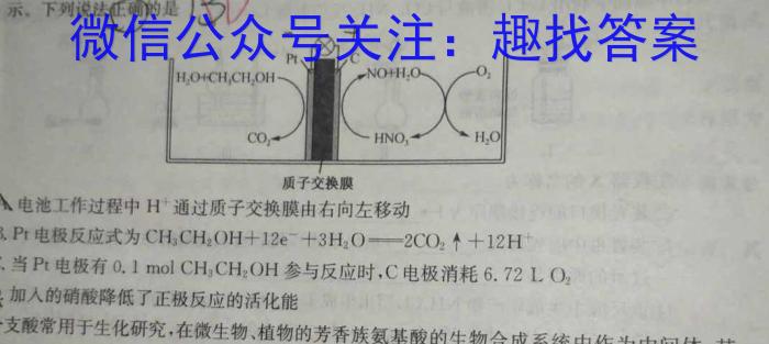 广西省2023年春季学期高二期中检测试卷(23-394B)化学