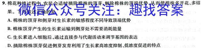 2023届全国普通高等学校招生统一考试 JY高三冲刺卷(四)生物