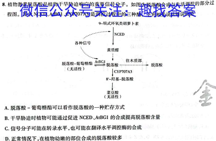 [重庆二诊]新高考金卷2023届适应卷(二)生物