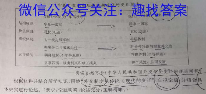 河南省2022-2023学年普通高中高一下学期期中教学质量检测历史