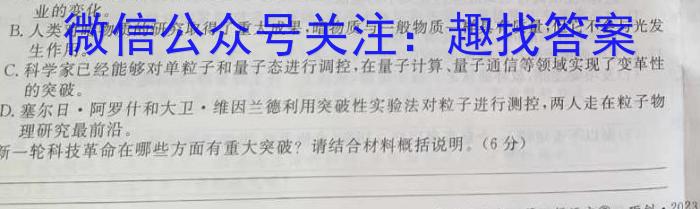 2023届全国老高考百万联考高三5月联考(666C)语文