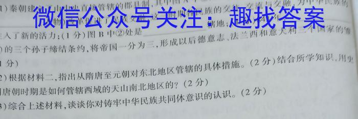 天一大联考皖豫名校联盟体2023届高中毕业班第三次考试历史