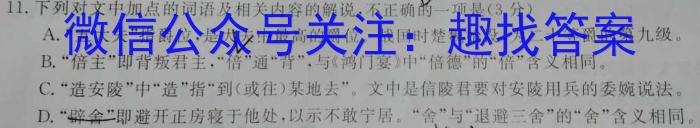 来安县2023届九年级“一模”试卷语文
