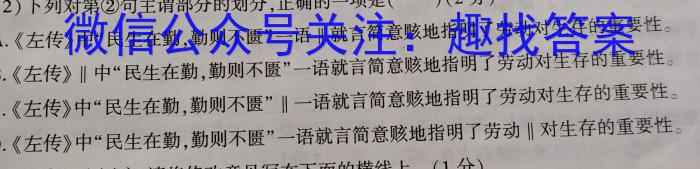 江淮名卷·2023年安徽中考押题卷（一）语文