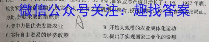 京师AI联考2023届高三质量联合测评全国乙卷(一)历史