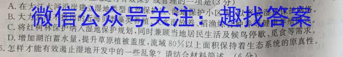 快乐考生 2023届双考信息卷·第七辑 一模精选卷 考向卷(三)语文