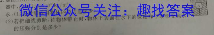 江西省上饶市鄱阳县2024-2023学年八年级下学期4月期中考试q物理