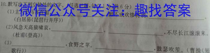 安徽省黄山市2022-2023学年度七年级第二学期阶段练习语文