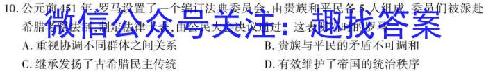 2023年西南名校联盟模拟卷 押题卷(一)政治s